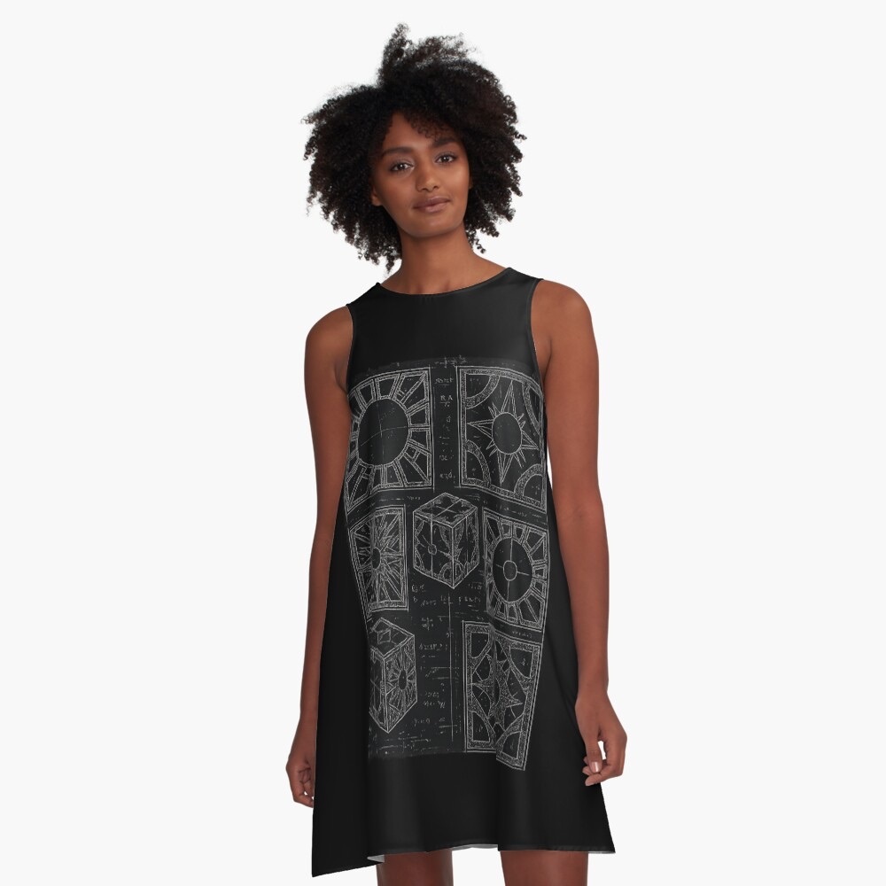 3XL Puzzle Box Blueprint Hellraiser A-Line Dress Custom Made Pinhead Cenobite